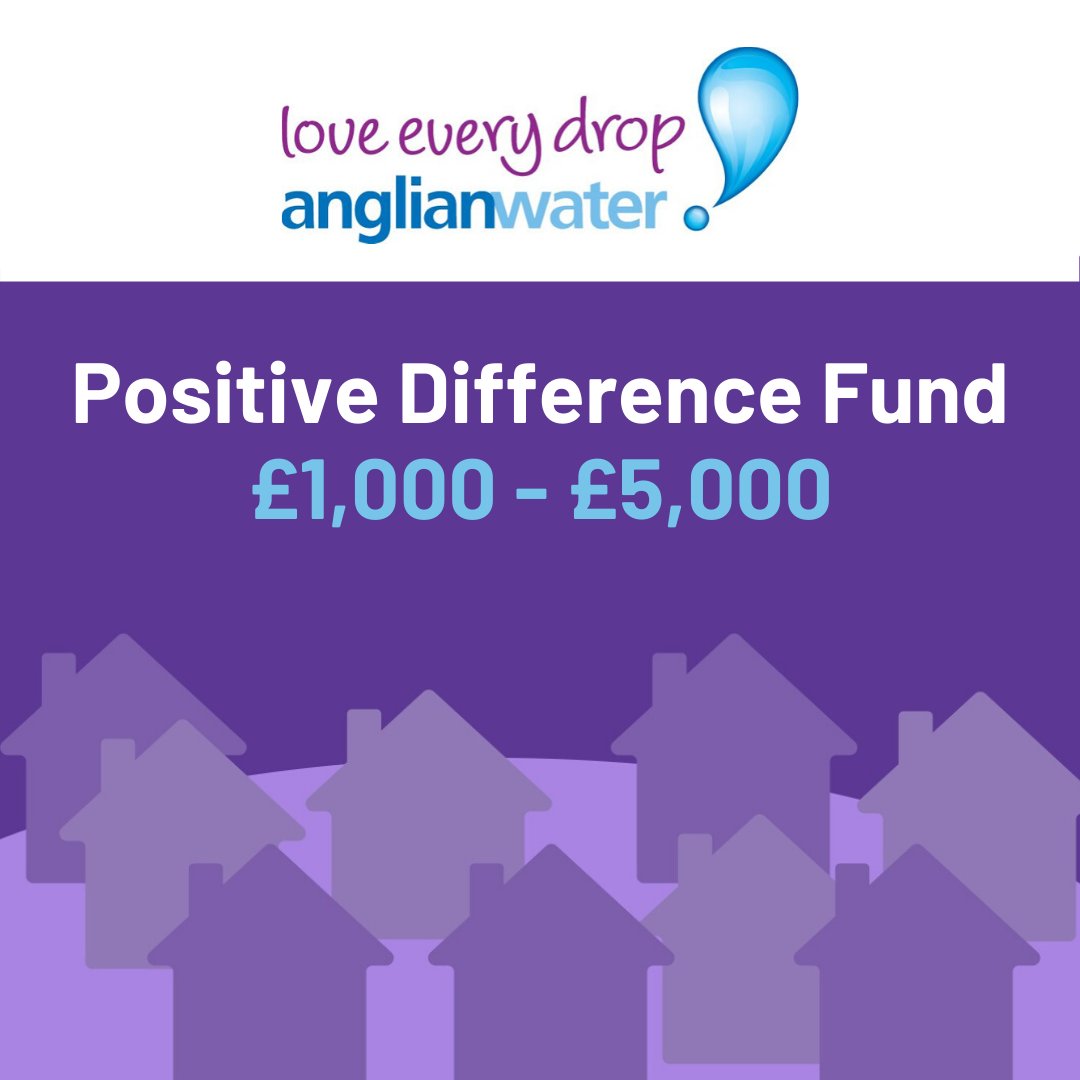 Grants of £1,000 - £5,000 are available from the new Anglian Water Positive Difference Fund to help local charitable organisations deal with emerging issues in the community as a result of the continuing threat of coronavirus.
Find out more and apply: bit.ly/2NpgLUw