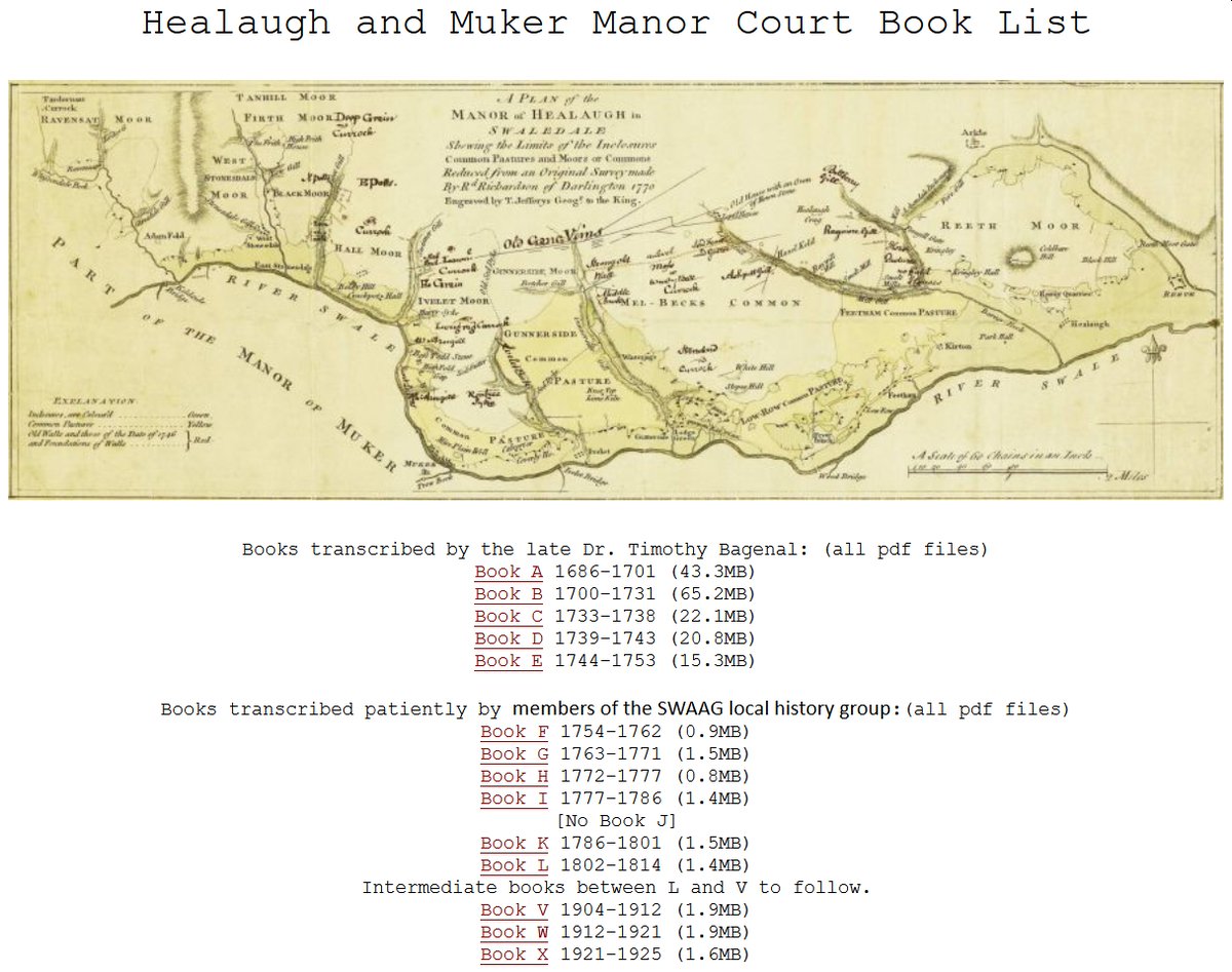 SWAAG (swaag.org) have just completed digitising Book V of the Healaugh &amp; Muker Manor Court Books. See: swaag.org/H&M-MCB-Books.…
A great job by the SWAAG Local History Sub-group. A great  searchable resource in the heart of Swaledale.