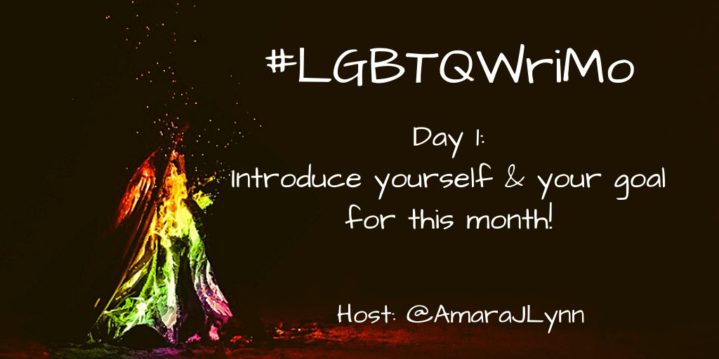  #LGBTQWriMo (July NaNo Thread)D1. Hey, I'm Ami and I write horror, fantasy, and romance with added sparks of *gasp*, *bang*, and "Oh no the tears! How could you?" My goals during NaNo are to finish editing a project that's being pitched, by mid month.