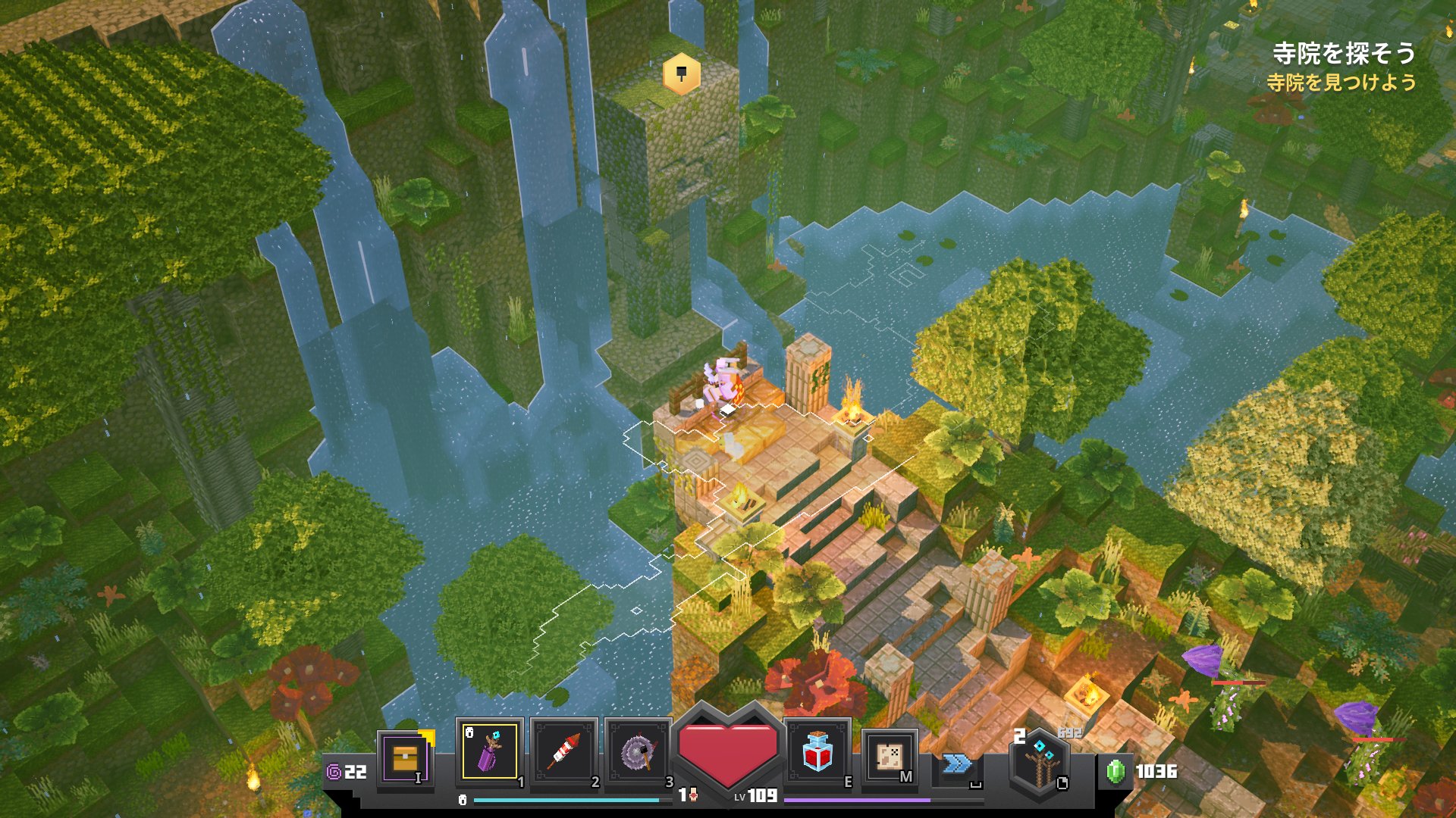 Baritari Minecraft Dungeonsのdlc Jungle Awakens 楽しみ中 パンダの高原 開放 薄暗いジャングル で地図を発見して行けるように 地図は同じエリアでボタンを３個押し 襲ってくる敵を撃破で出現しました アイテムパワーも上昇し 楽しい