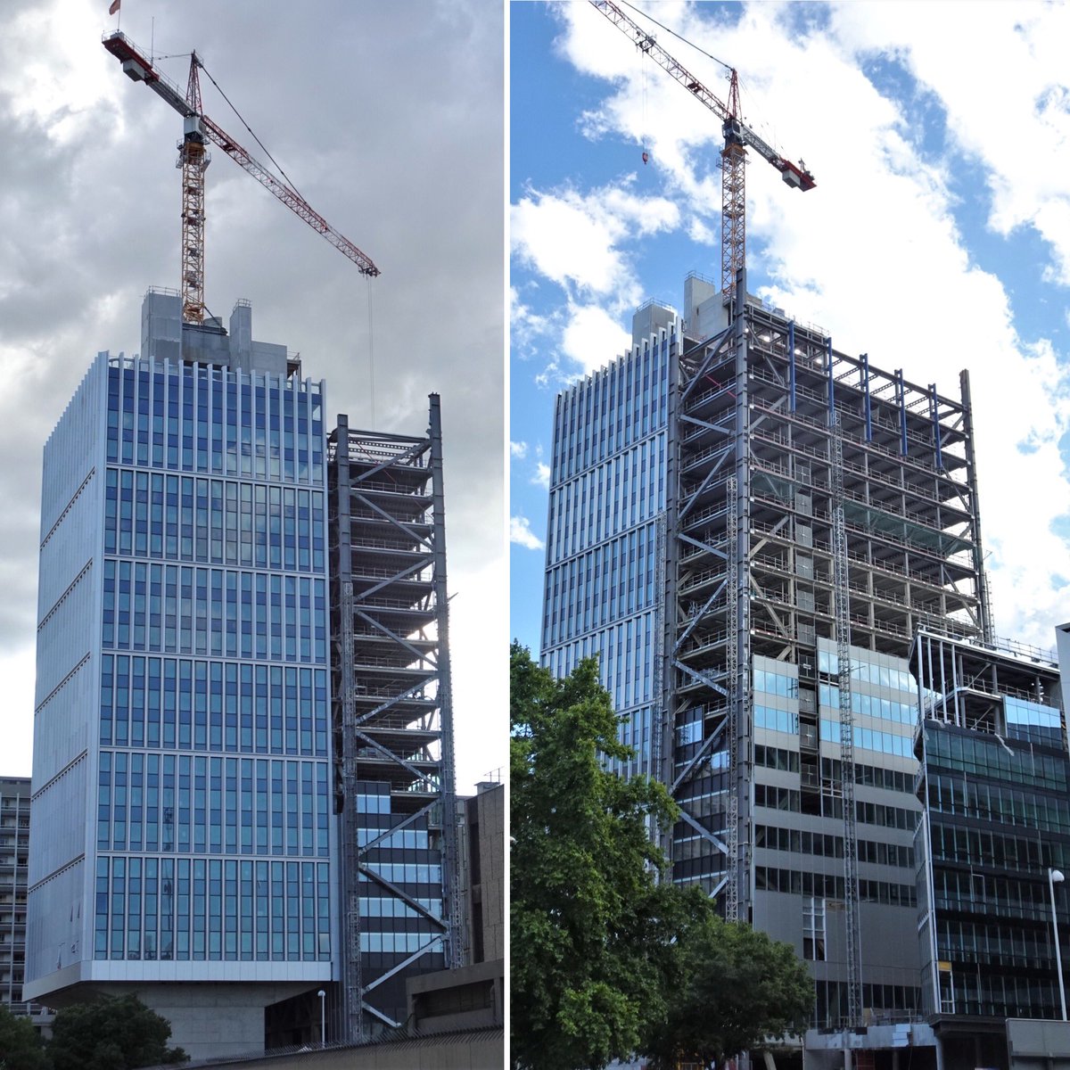 ville_man's tweet photo. Lâaspect de #Silex2 prend une belle tournure sous une lune bienveillante ;-). #lyonpartdieu #PartDieu #Lyon #covivio #ma_architectes #onlylyon https://t.co/OozoQRnCWb