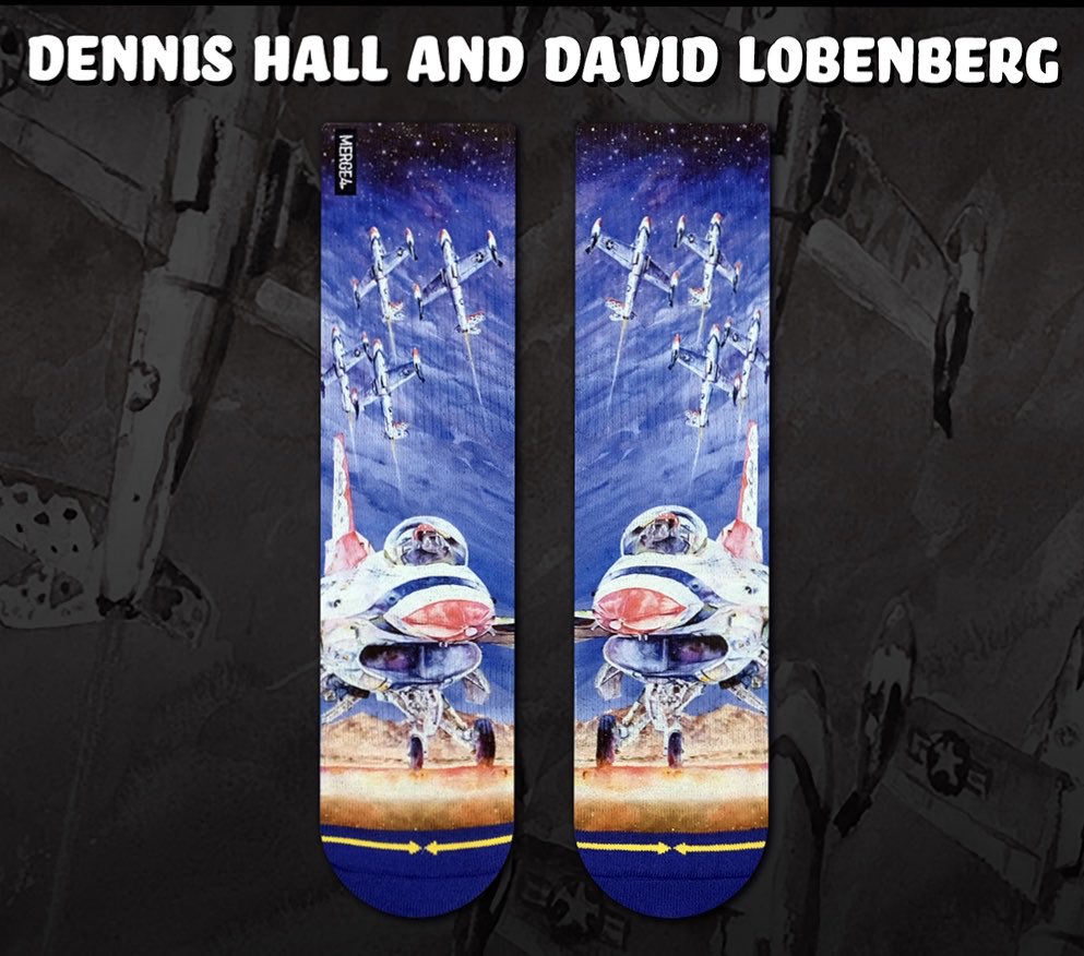 THUNDERBIRDS 🇺🇸⁣
This brand new style from <a href="/RocknHall/">Dennis Hall</a> and David Lobenberg is another great addition to your 4th of July outfit ❤️💙⁣
How will you show off for the holiday?⁣
#thunderbirds #usairforce #davidlobenberg #thunderbird #airforce #MERGE4