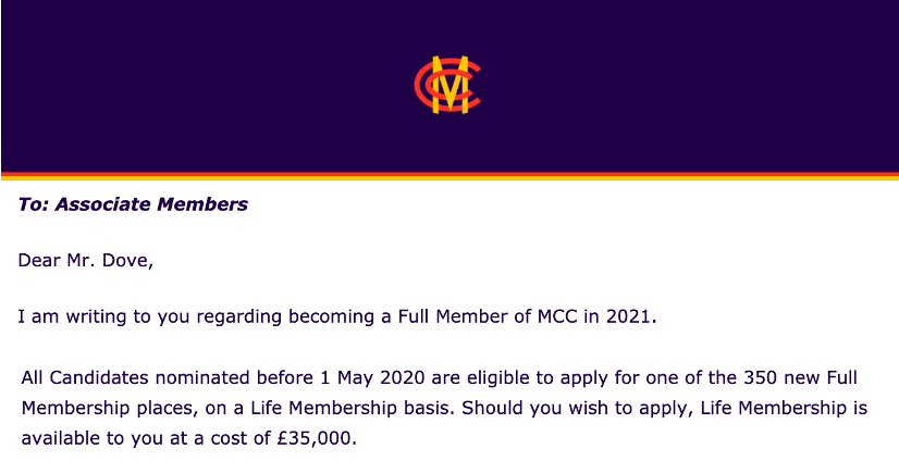 Sanjay_Dove's tweet photo. £35,000??? Yeah I might pass on that, thank you MCC... https://t.co/YbWlfBPHCZ