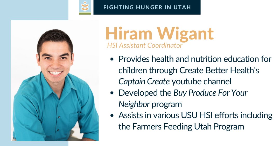 usu_hsi's tweet photo. Hiram is a great asset to the HSI and Create Better Health team! Check out his Captain Create youtube page for some great children's nutrition education videos: https://t.co/083bfMoJcO
For more: https://t.co/S672XFG3w3
#HungerSolutions #CreateBetterHealth #CaptainCreate https://t.co/rTqhA35EMn