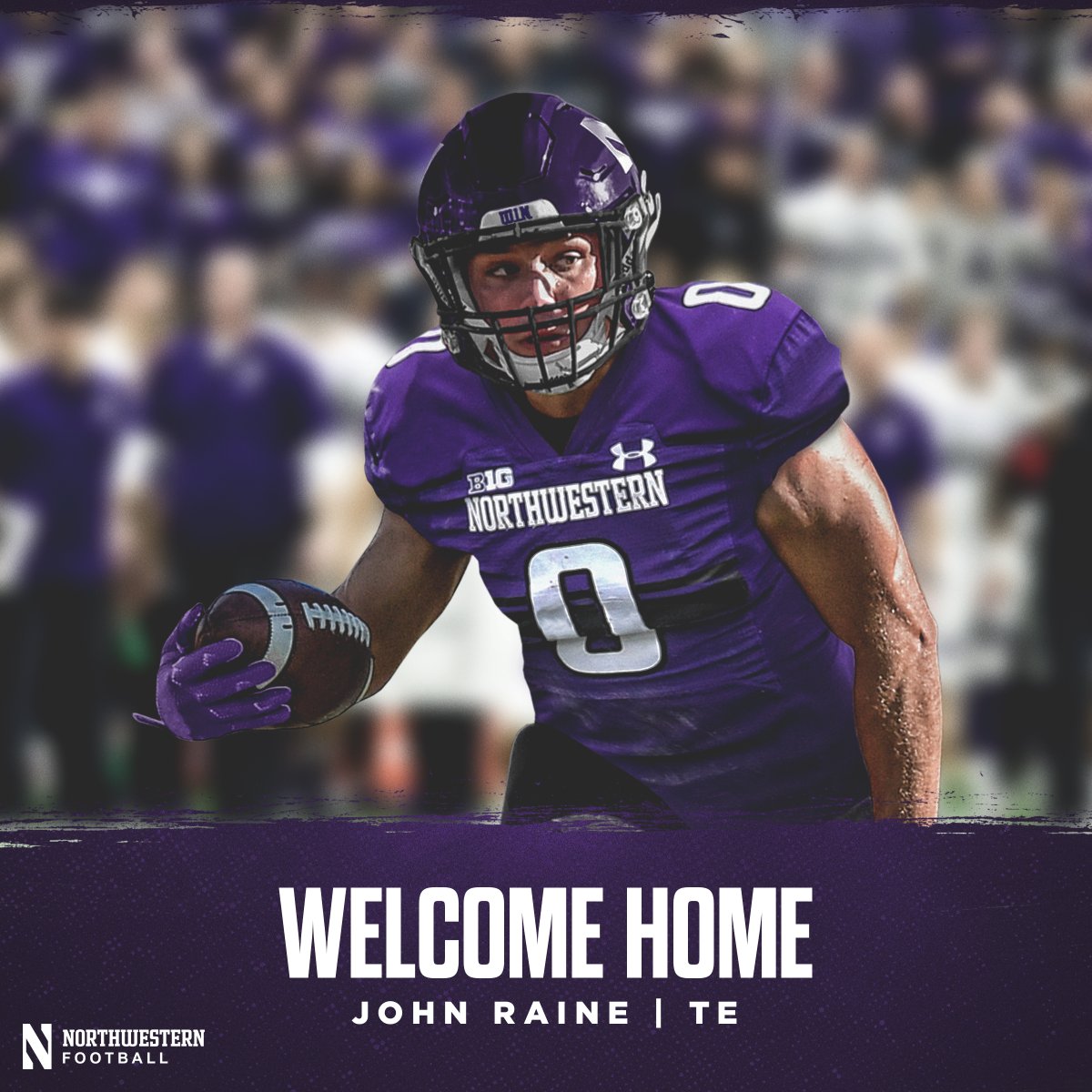 Now that it's officially official: Wildcats, help us welcome @jraine305 to @NorthwesternU! 🏈 bit.ly/2C0JVXp #GoCats | #B1GCats