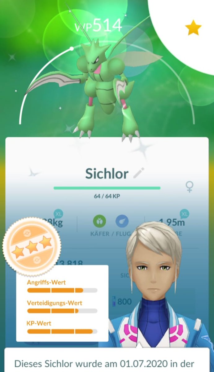 DabbelN's tweet photo. New Shiny✨🤗😍
▶️Sichlor◀️
#pokemonGo #shinypokemon #shiny #Sichlor https://t.co/Uz2LQjOT2e
