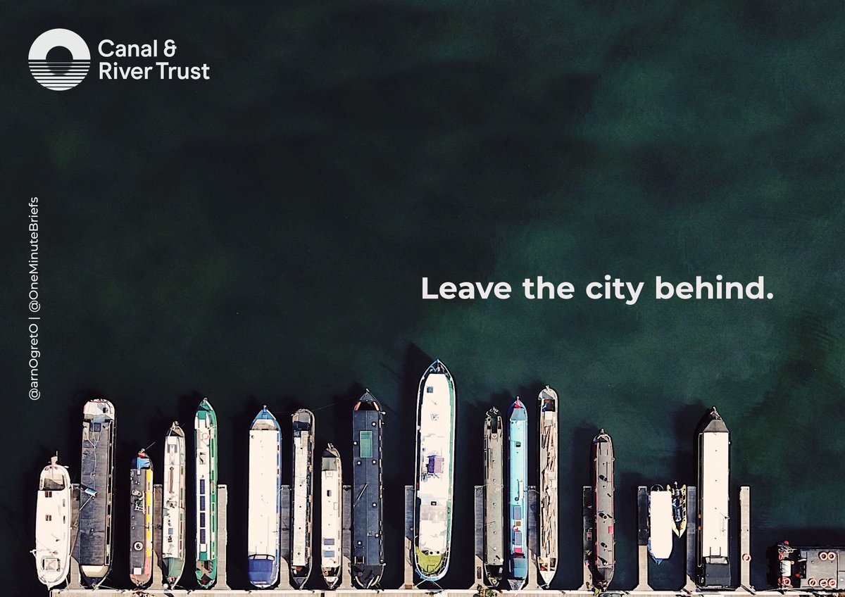 arnOgretO's tweet photo. Too late but just for fun.

"Leave the city behind"

My One Minute Brief of the Day : Advertise #CanalBoats 

@OneMinuteBriefs @CanalRiverTrust
 #lifesbetterbywater

@sharlyshaper
 #creative #advertising https://t.co/vprm91HLmw