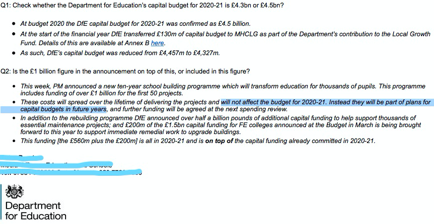 Here is what  @educationgovuk told us so you can judge for yourselves.