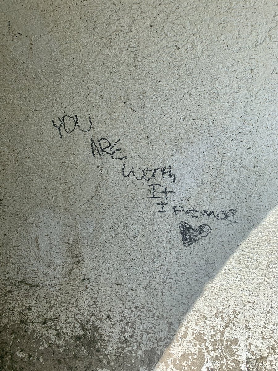 We saw this message on a playground and had to share! YOU are worth it! #depression #SuicidePrevention