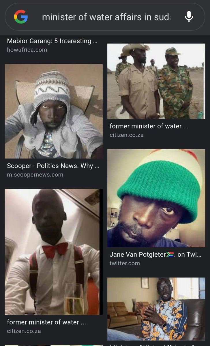 Slwane So I Searched Who The Minister Of Water Affairs In Sudan Is I M Not Laughing