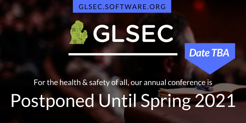 In the interest of the health and safety of our attendees, speakers and volunteers, #GLSEC2020 will be postponed until spring 2021. We'll see you in 2021!