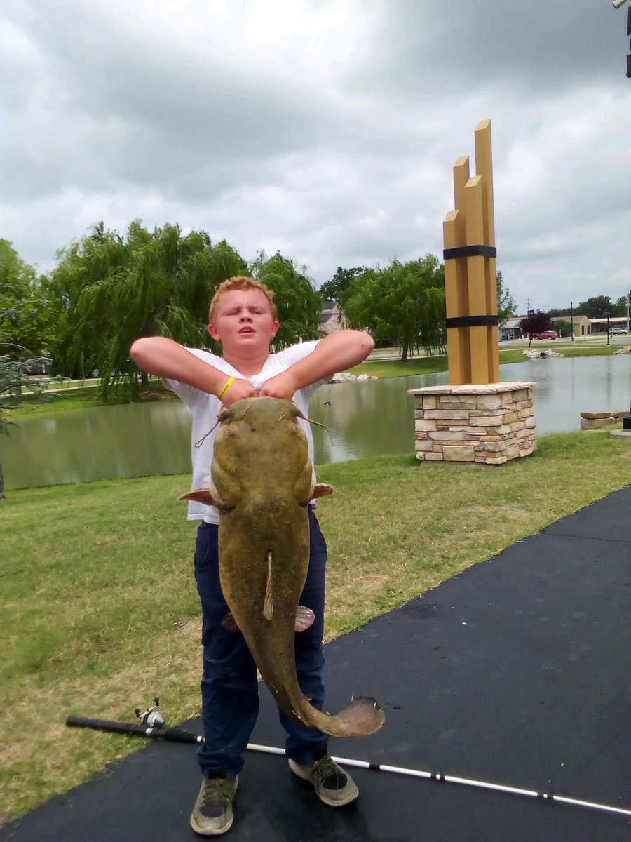 KandiSteiner's tweet photo. Hey @BassProShops — my 11-year-old nephew caught this behemoth in Oklahoma. All on his own! Best fisherman I know and not even a teenager yet. He’s a huge BPS fan and wanted me to show y’all. Would be so cool if you’d give him an “Atta Boy!” He’d be thrilled! ❤️ https://t.co/Q0UnZwCu8F