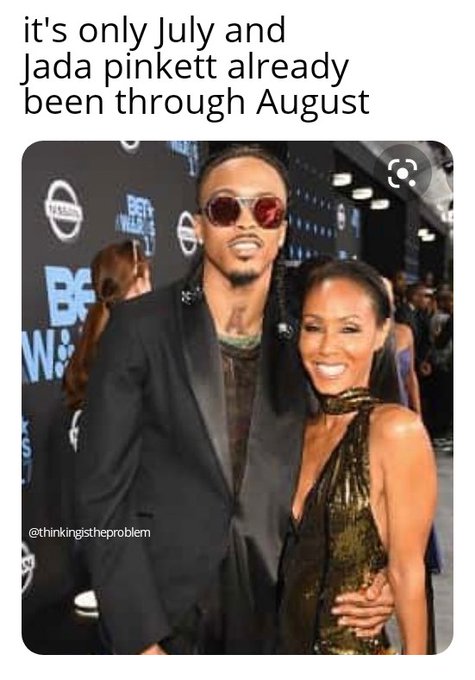 I'm weak....... The internet undefeated #JadaPinkettSmith #AugustAlsina https://t.co/8nazLC0C2z<a href="/tag/jadapinkettsmith"class="tags">#JadaPinkettSmith</a><a href="/tag/augustalsina"class="tags"><span>#augustalsina</span></a>