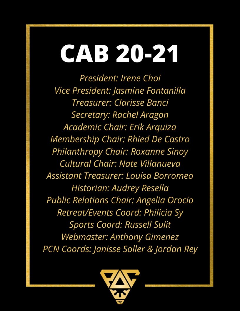 lbpac's tweet photo. Congratulations to our new PAC cab for 2020-2021! 🎉🎉🎉 https://t.co/c2GGSVJiFo