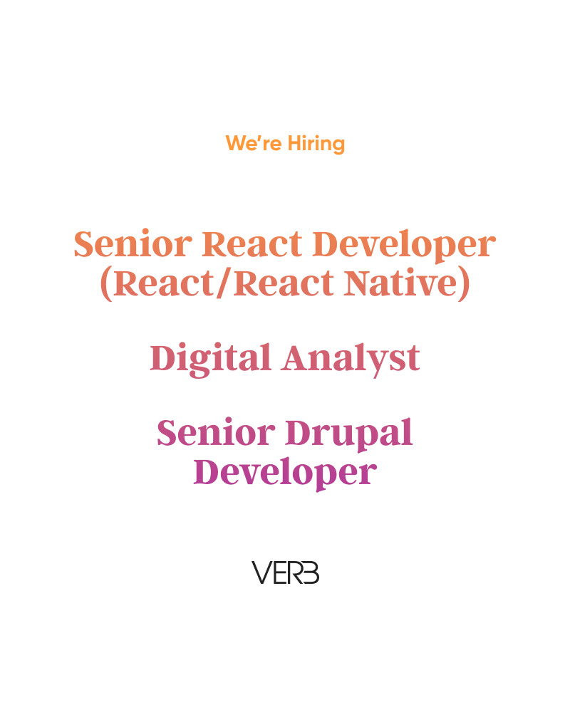 VERBInteractive's tweet photo. We're Hiring! Ready to join us? https://t.co/Nt9Wx8zyBk https://t.co/a0FMcp5Ph5