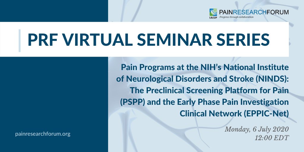 IASPpain's tweet photo. Don't miss a free @PainResForum discussion this Monday, at 12:00 EDT on the structure and function of #PainPrograms at @NIH's @NINDSnews and their application and review process for each program. Register now: https://t.co/PiKR3KjehO https://t.co/OIHX36EqlB