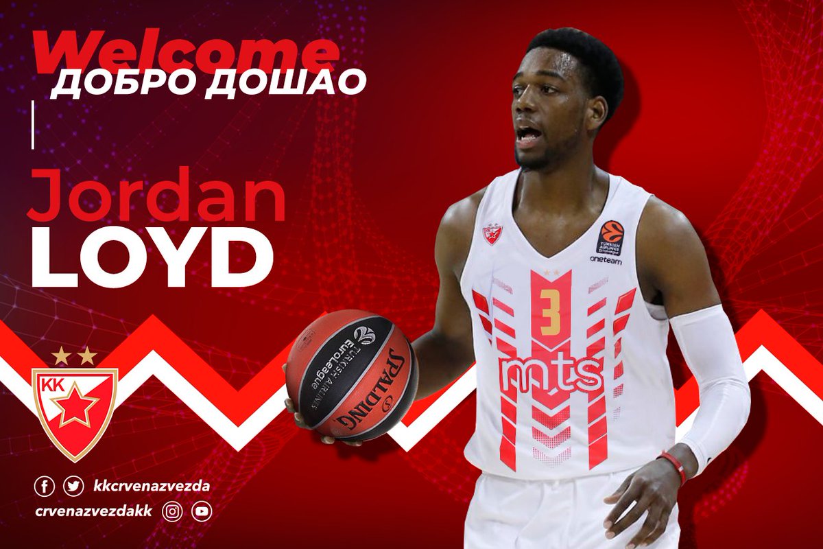matty_vanpersie's tweet photo. OFFICIAL. 
Crvena Zvezda signs Jordan Loyd. He played last season with Valencia in ACB Liga Endesa.

#JordanLoyd #Lyod #Jordan #CrvenaZvezda #Srbija #Serbia #ACB #EuroLeague #Basketball #Baloncesto https://t.co/vwgR4zX4H2