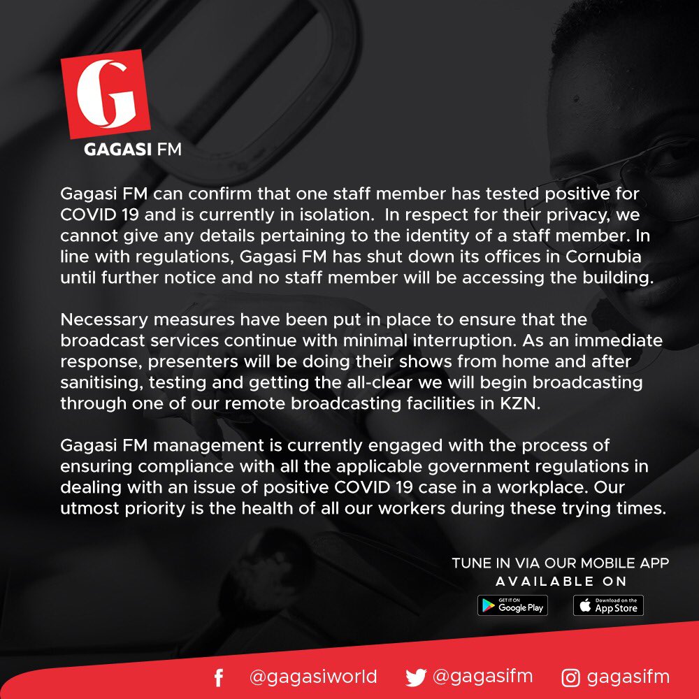 DriveGfm's tweet photo. In line with #CoronaVirusSA regulations #ThatDriveKZN team is broadcasting in isolation 

@Shady_Lurker  @RealNomalanga @ClarissaMfeka  are coming to you LIVE from the comfort of their homes! 

Shout out to our @gagasifm  Technical team 🔥🙌🏽 https://t.co/s8tEUuscwN