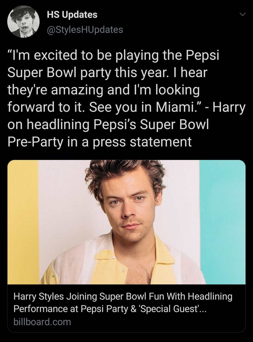 Harry ignored the requests of his black fans but he did express his excitement to be performing at the Superbowl party. When the show had to be cancelled due to weather conditions, he took the time to come on twitter and express his disappointment at not being able to perform.