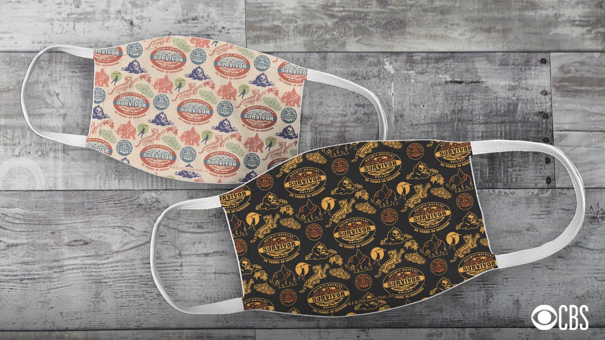 survivorcbs's tweet photo. #Survivor face masks are here! 100% of the proceeds go directly to Feeding America to support their COVID-19 relief efforts! Support now: https://t.co/yrksdMXBWh. https://t.co/nwDqoAvhDr