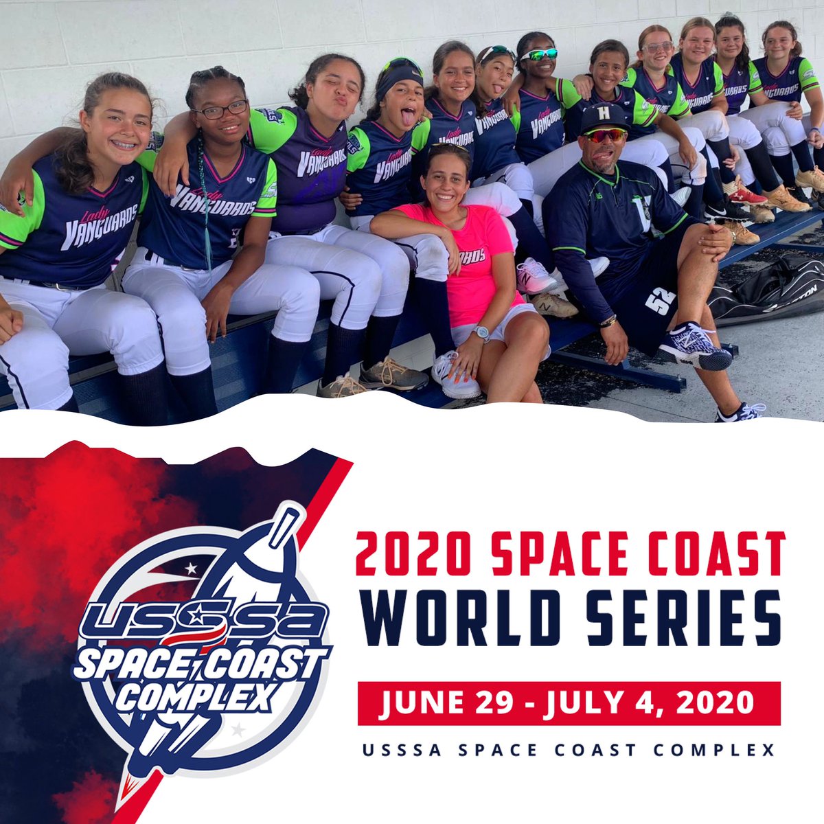 7toolsAcademy's tweet photo. Our 12U Lady Vanguards having fun representing 7-Tools Academy at the @usssafastpitch 2020 Space Coast World Series @usssaspacecoast #7toolsFamily #7toolsSoftball https://t.co/9FQlF7cZRd