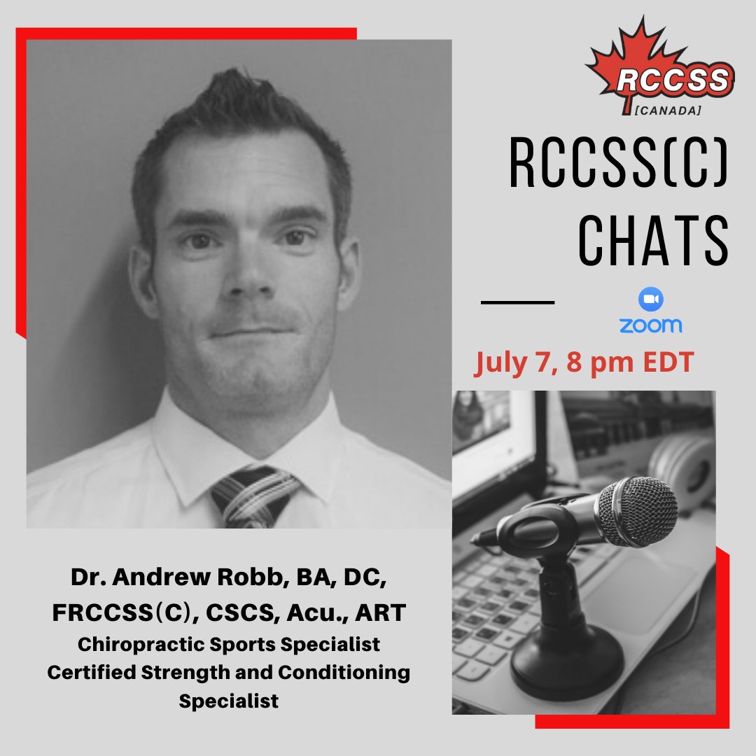 Introducing our 2nd #RCCSSChats guest, Dr. Andrew Robb!
Tune in on Tuesday, July 7 at 8:00 pm EDT for a great conversation with Dr. Robb!
‼️ Send us a private message for the Zoom link &amp; password
(NOTE: We will reply with the Zoom details July 6 &amp; 7)