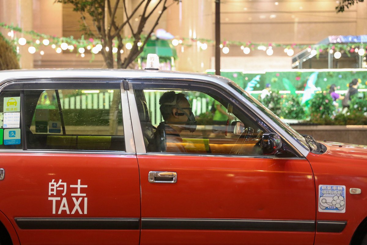 Driving a taxi in  #HongKong on 1st July, 2020.