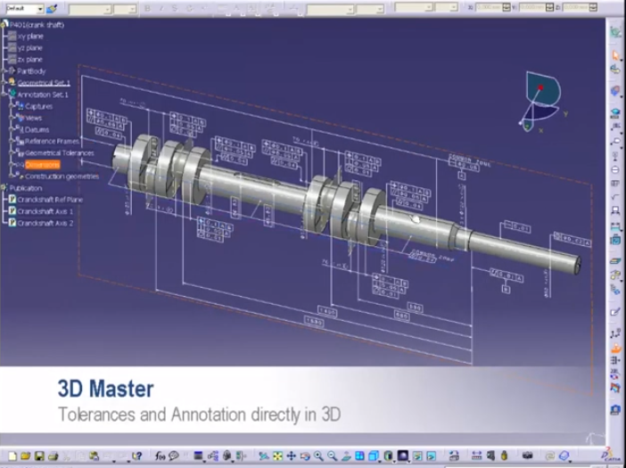 KeonysPLM's tweet photo. Avec la fonctionnalité #3DMaster de #CATIAV5, la commande de vérification syntaxique et sémantique permet de vérifier l’exactitude de toutes les annotations du produit ou de la partie active par rapport à la norme utilisée : https://t.co/7LzPRoylFc #CAO #Conception #Designer https://t.co/yMFcqrigZP