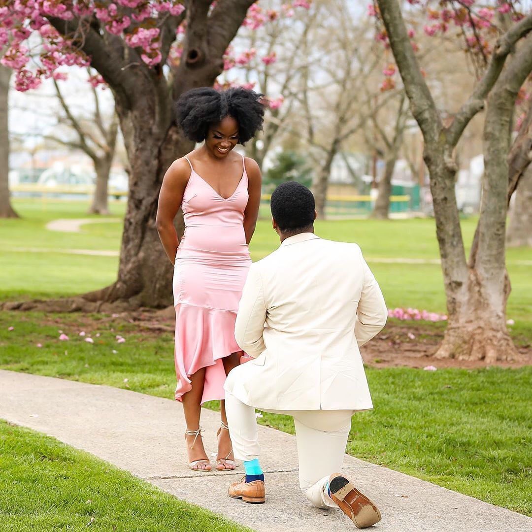 "What was planned to be an early photoshoot for my 26th birthday ended up being a surprise marriage proposal! I am incredibly grateful to marry my best friend, and so thankful that COVID-19 did not ruin this perfect moment." 💖💍  Congrats, Trenel &amp; Michael! {Hidden Gem Visuals}