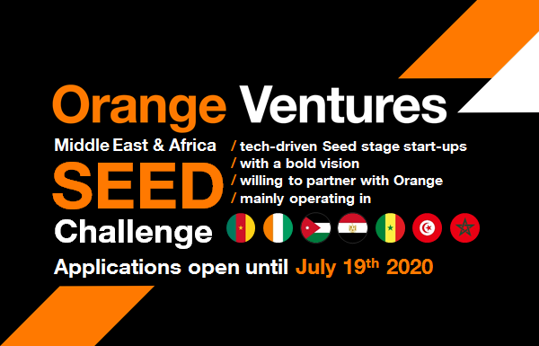 ⚡️#startups africaines innovantes en #amorçage de 🇨🇲🇨🇮🇸🇳🇲🇦🇹🇳🇪🇬🇯🇴
Candidatez pour un #investissement de 50k à 150k€ de @Orange_DV
Vous pouvez postuler jusqu’au 19 juillet 2020 sur 
👉oran.ge/2NGFF2b
#CVC #VC #seed