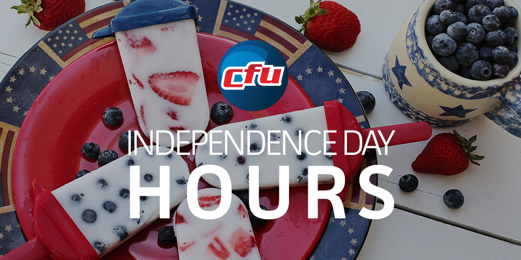CFU's office will be closed on Friday, July 3 in recognition of the Independence Day holiday. TV, Phone &amp; Internet Help Desk hours will remain unchanged. cfu.net/july4