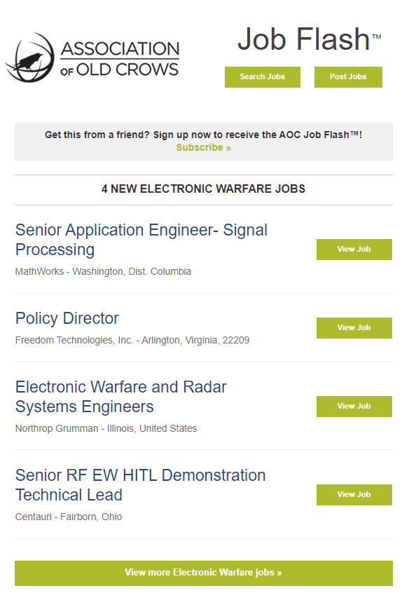 AOCrows's tweet photo. 4 new electronic warfare jobs https://t.co/R37JhlZ6hU @MathWorks Freedom Technologies, Inc @NGCNews @CentauriCorp #JobFlash #jobseekers #JobSearch #jobs https://t.co/i4Gnd6VaIZ