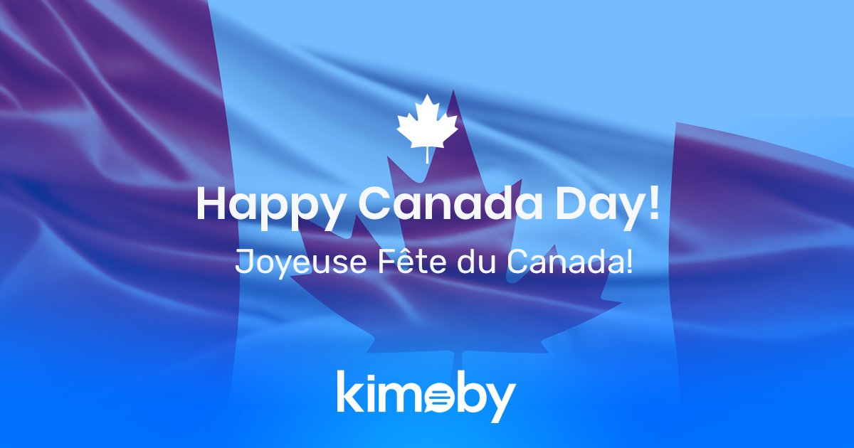 Happy #CanadaDay on behalf of the entire Kimoby team!  🇨🇦
L'équipe de Kimoby vous souhaite une joyeuse fête du Canada ! 🍁