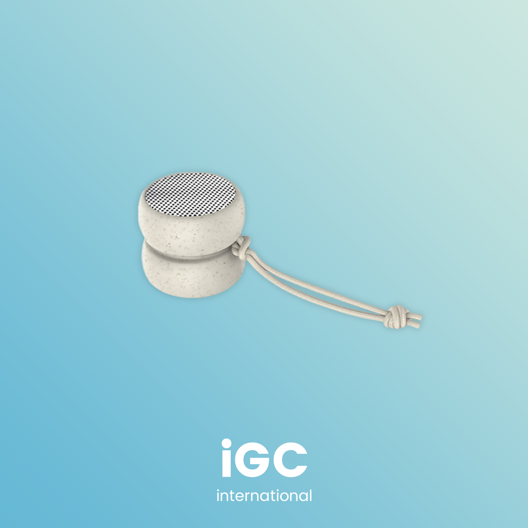 Looking for eco-friendly gifts for techies? These gadgets (multi-charging cable + mini speaker) have sustainable components made from wheat grain &amp; bioplastic. At IGC we can give advice on sustainable #promoproducts, get in touch with our sales team now! #giftsustainably