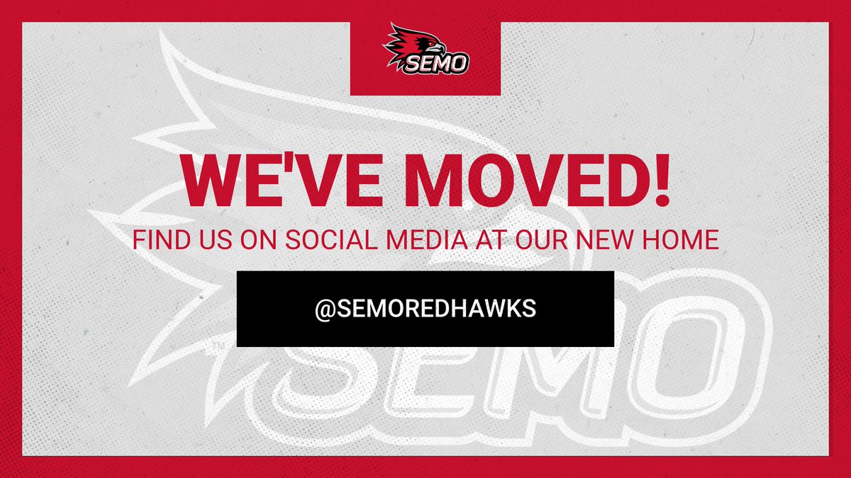 GoSoutheast's tweet image. We've moved! You can now find us on Twitter at @SEMORedhawks.

#LetsSoar