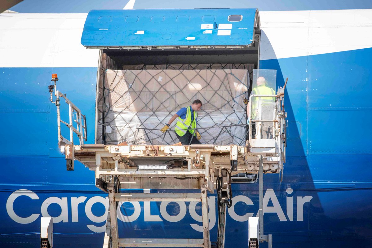 PSDScotland's tweet photo. The final #PPE charter flight landed at Prestwick Airport in June packed with over 10million face masks. 

@nhsscotproc have now received over 100million Type II R face masks and large quantities of other crucial PPE supplies from this contract. 

[Images Jane Barlow/@PA] https://t.co/3CcuAgHWa0