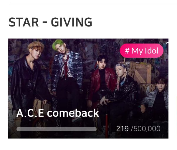 global_ACE7's tweet image. ⭐️ | [IDOL CHAMP]

It's time to drop your ⭐️ on stargiving event. Once we reach the goal, IC will donate funds to KARA under the name of A.C.E

→ Goal: 500k
→ Ends 31/07 KST
→ Payback of ❤️ according to your level

→ mbcplus.idolchamp.com/app_proxy.html…

⌜ @official_ACE7 | #에이스 ⌟