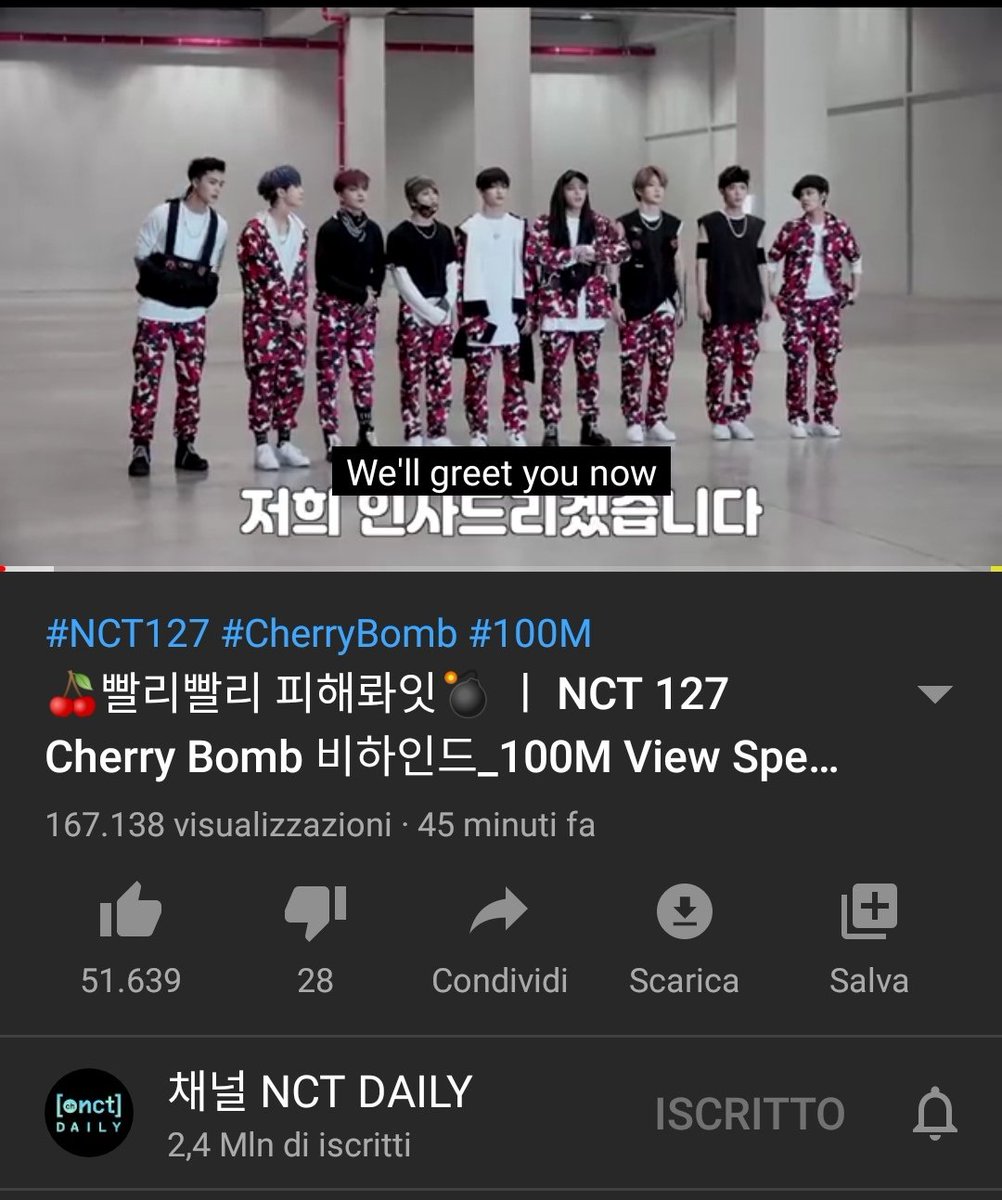SupermItalia's tweet photo. 1.7.2020
NUOVO BEHIND THE SCENES DI CHERRY BOMB, IN OCCASIONE DEI 100 MILIONI 😍😍😍
.
.
.
.
#SuperMItalia #supermupdates #NCT127 #엔시티127 #Taeil #Johnny #Taeyong #Yuta #Doyoung #Jaehyun #Jungwoo #Mark #Haechan #NCTzen #NctItalia #nctupdates #nct127italia https://t.co/ibAIQJDTI6