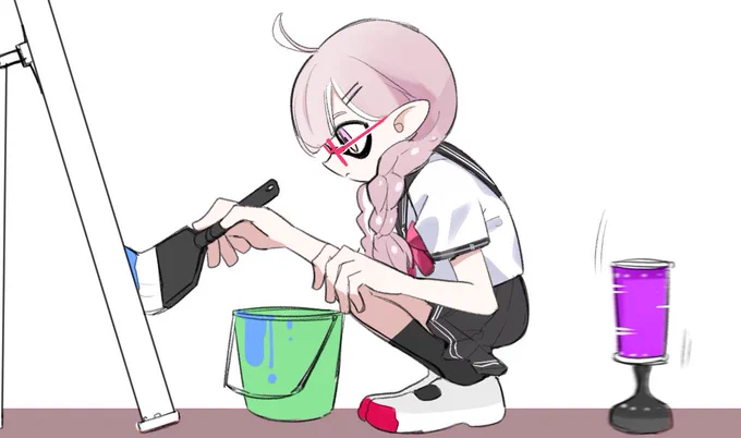スプラ学園祭いいっすね…

#いらすこや 
