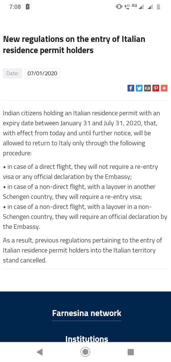 Prashanthdaiva1's tweet photo. @HardeepSPuri  @airindiain
Respectedsir,
Please operate some flights to Italy. Because indian students having Italian resident permits are expired during lockdown .Today Italian govt eased some restrictions on expired resident permit holders to come back Italy.
It will be helpful https://t.co/2xXuSJI9e4