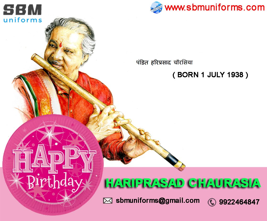 sbmuniforms's tweet photo. Happy #Birthday to Pandit Hariprasad Chaurasia @BansuriGuru. You are really great personality to #Indian #music industry. Its really pleasurable to listen your flute music. We wish you a great life ahead. 

#Bansuri #musician #Indian_Music https://t.co/l5ixGH2CDo