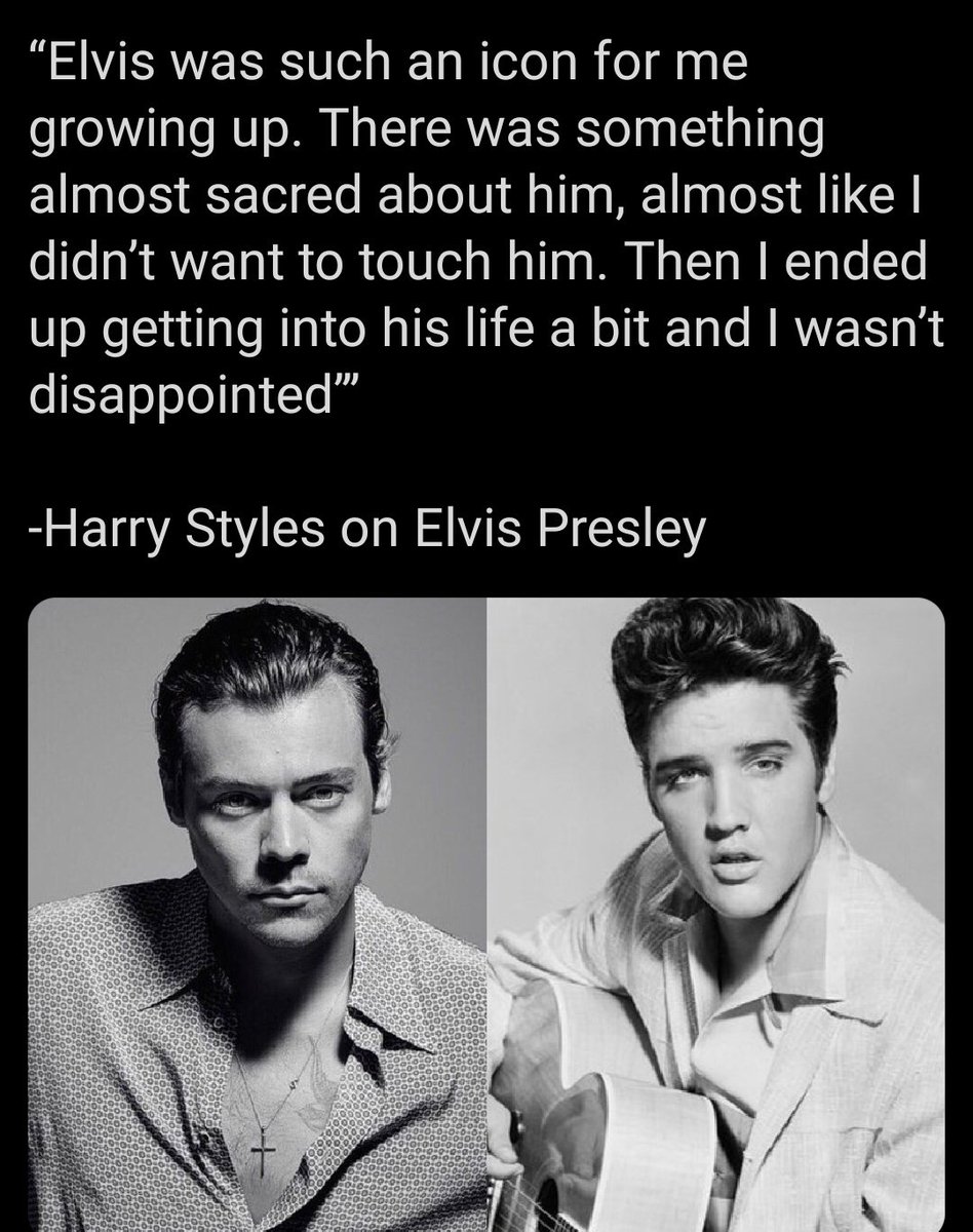 Harry is a big fan of Elvis Presley and glorifies him. He was also running for being cast to play Elvis in his biopic. He said he didn't find anything disappointing about his life even though Elvis is known to be a pedophile.