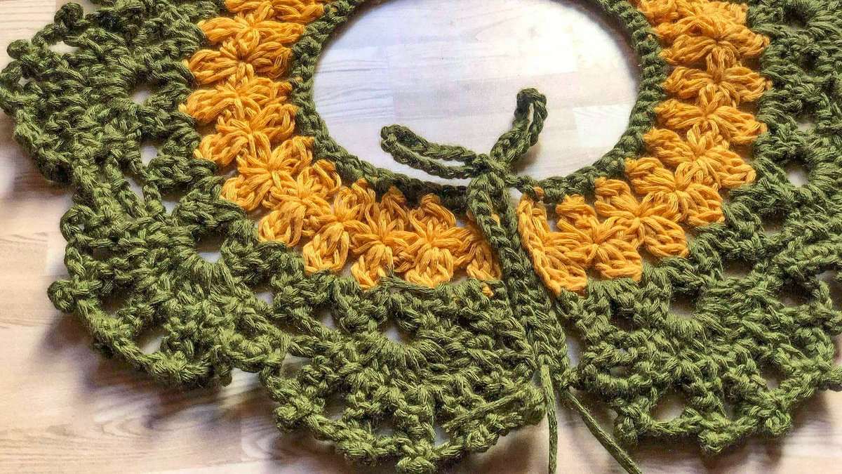 CrochetTale's tweet photo. How does it look? Finished this crochet collar for my dress today😍: https://t.co/lrt9Ua4Ttm
#crochet #howtocrochet #crochettutorial #crochetcollar https://t.co/NpISq6fq9P