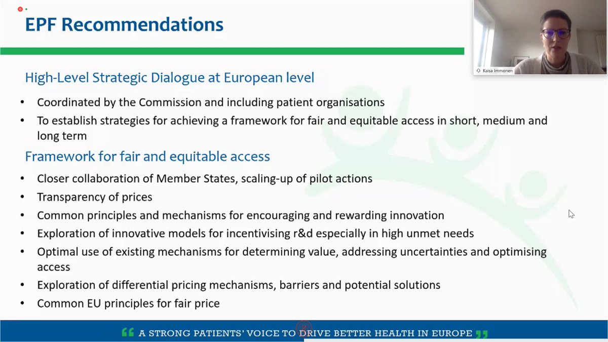 micheclb's tweet photo. .@eupatientsforum recommendations from the 'Value and pricing of innovative medicines' paper:

> High-Level strategic dialogue at EU level
> Framework for fair and equtable access 
> patient organisations inclusion
> transpacency

More: https://t.co/0YURlzbCM4

#AccessForPatients https://t.co/76bBqU2z0C