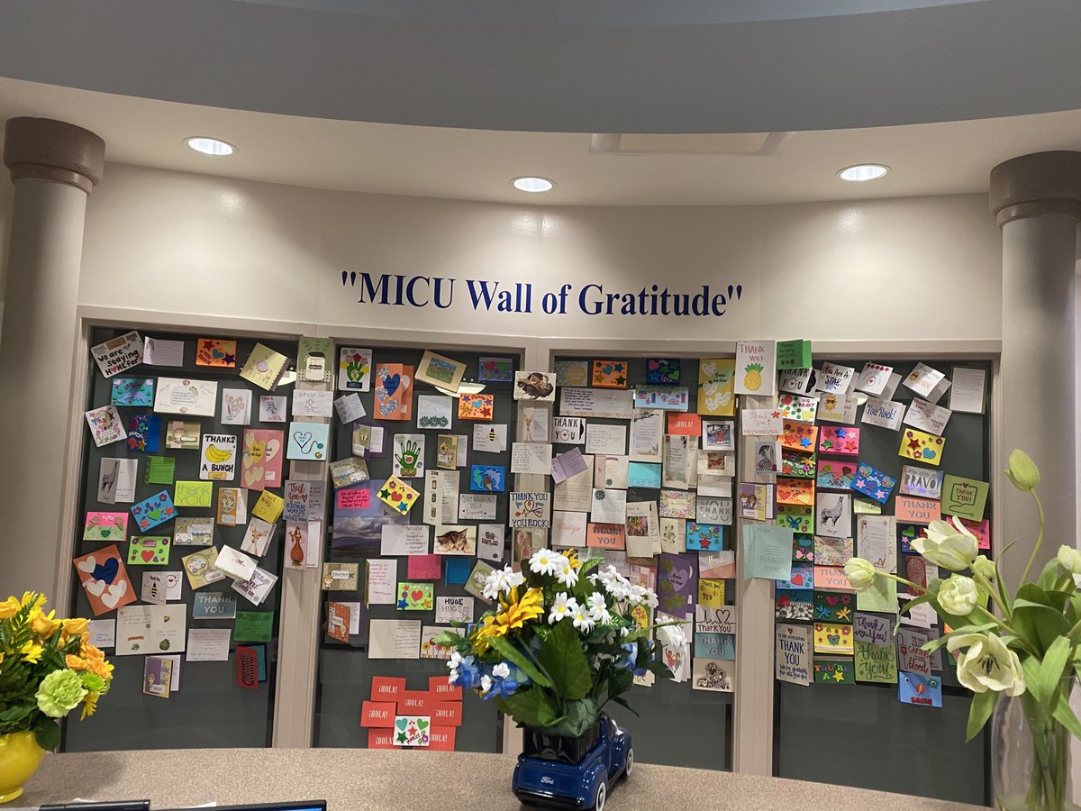 ⁦<a href="/MethodistHosp/">Houston Methodist</a>⁩ ⁦<a href="/HMethodistMD/">Houston Methodist MD</a>⁩ Overwhelming gratitude pouring in for our nurses and our ICU teams! This is my favorite wall in our ICU!!