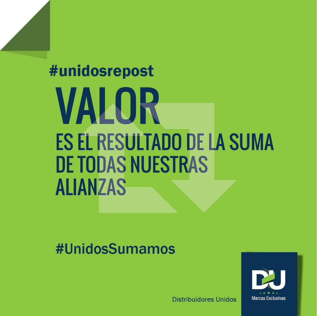DUNIDOS's tweet photo. Seguimos promoviendo VALOR acompañando a nuestros clientes y aliados con nuestra política de #unidosrepost... Hacemos eco en nuestras redes de sus publicaciones, afines y relacionadas con nuestros productos y/o valores. Así impulsamos el crecimiento de su negocio #UnidosSumamos https://t.co/Gdkir9GKIT