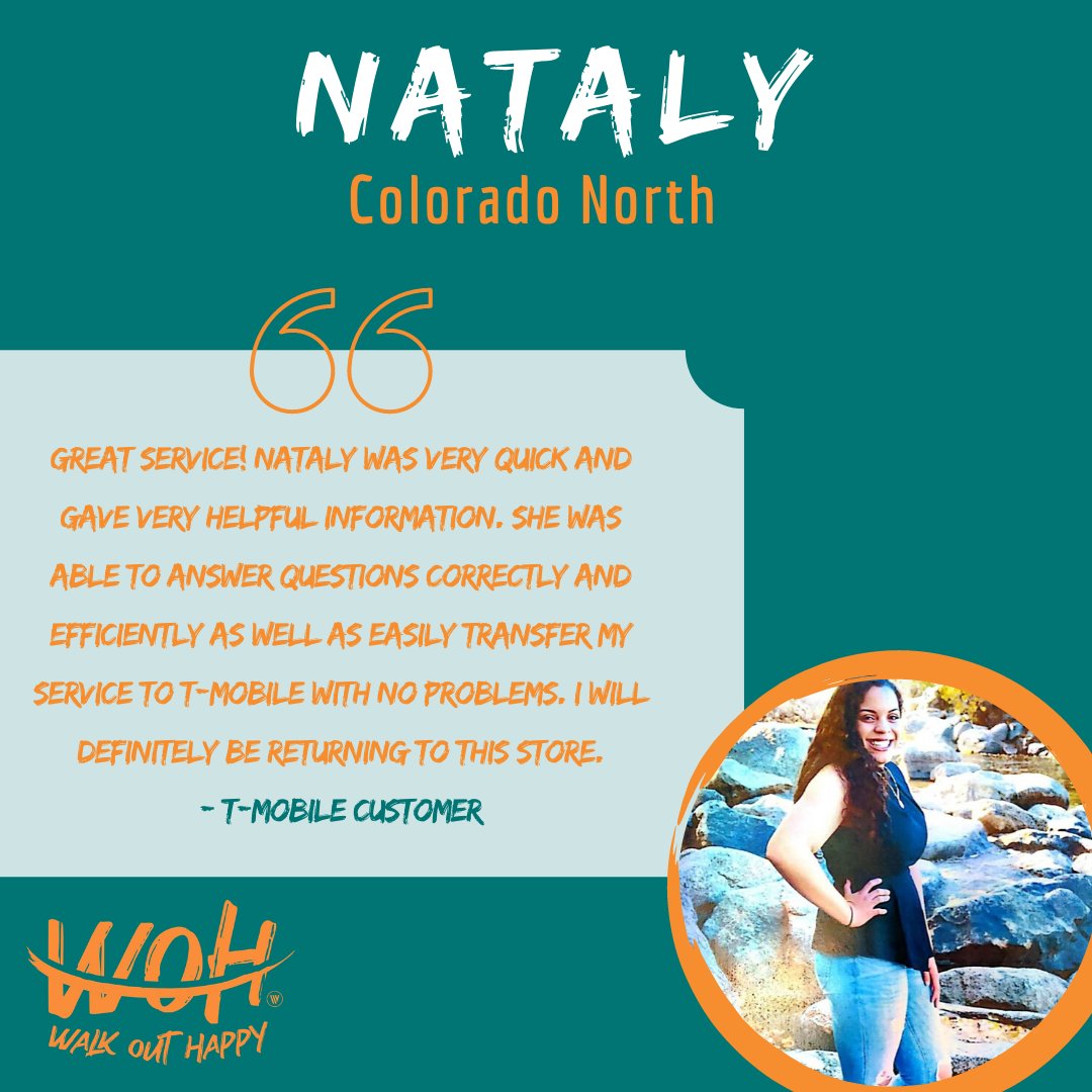 WirelessVision's tweet photo. Give it up for our very own #GirlBoss Nataly with the extraordinary customer service skills! ππ #WalkOutHappy #BestInClass #Tmobile https://t.co/uOkhY0gWzM