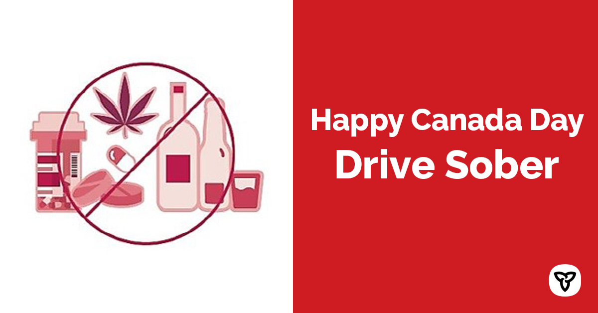 ONtransport's tweet photo. Happy Canada Day from MTO! 
Keep your loved ones safe by staying sober while behind the wheel. If you drink alcohol or consume cannabis, don’t drive. #DriveSober #CanadaDay https://t.co/sh6SFPQvmq