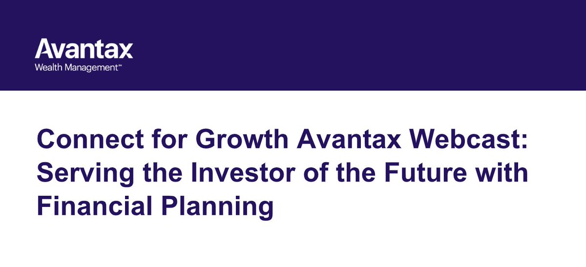 Attention peers: If you're a registered representative of <a href="/Avantax_Wealth/">Avantax</a> and have considered adding financial planning to your practice, join us on Tuesday, July 7 at 1 p.m. central time. Two CPE credits available for CPAs and CFPs. Register on MyAvantax.com.