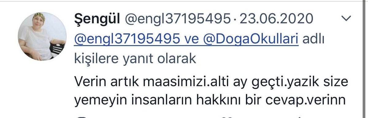 İTÜ Doğa Kolejinde işten ayrılıp maaşlarını 6 aydır alamayan emekçilerin yanındayız.

Çamlıca <a href="/DogaOkullari/">Doğa Koleji</a> okulu arayıp haklarının peşine düşen işçileri de azarlıyor. Emekçilere hakları olan maaşlarını derhal verin!